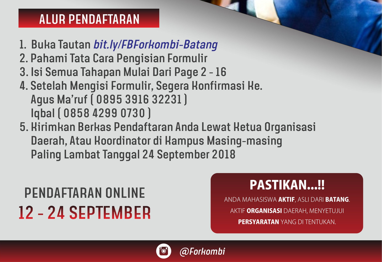 Alur Pendaftaran Beasiswa Forkombi