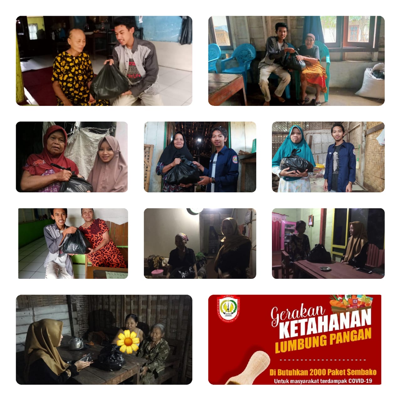 Pelaksanaan distribusi tahap pertama Gerakan Ketahanan Lumbung Pangan (GKLP) Forum Komunikasi Mahasiswa Batang Indonesia (Forkombi) pada Sabtu-Rabu (16-20/05/2020) Ramadhan kemarin. (Foto: Muntaha/Forkombi)
