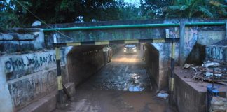 kondisi trowongan pantai celong paska banjir